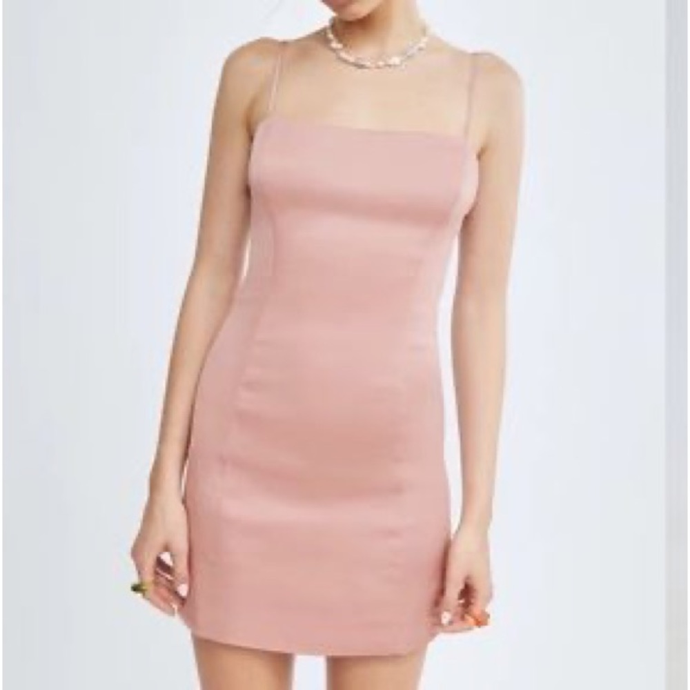 Aritzia Sunday Best Shimmer Dress Pink XS